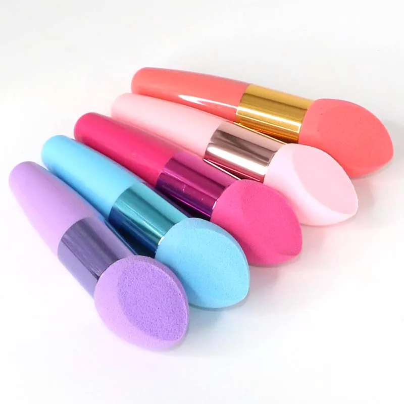 New Lovable Mushroom head Makeup Brushes Powder Puff Beauty Cosmetic Sponge With Handle Fashion Professional Makeup Tools