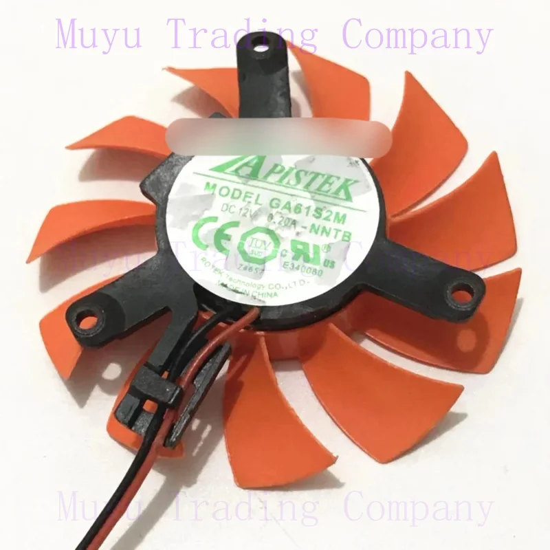 FOR APISTEK GA61S2M DC 12V 0.20A Dia. 55mm C.T.C 39mm 2-Wire Server Frameless Fan