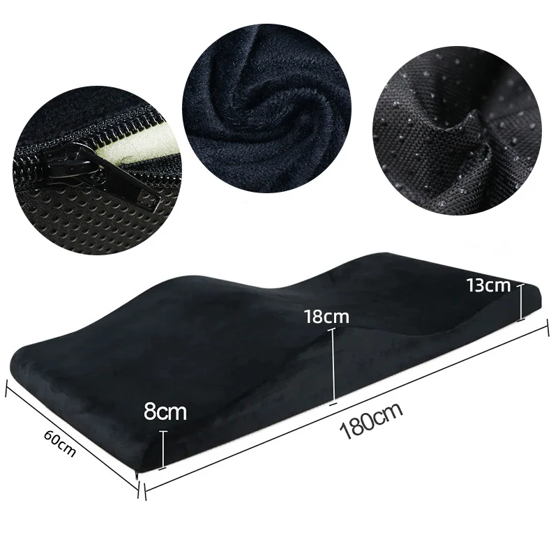 Black Pink Memory Foam Lash Bed Pad Massage Table Pad Mattress Topper Non-Slip Lash Bed Cushion