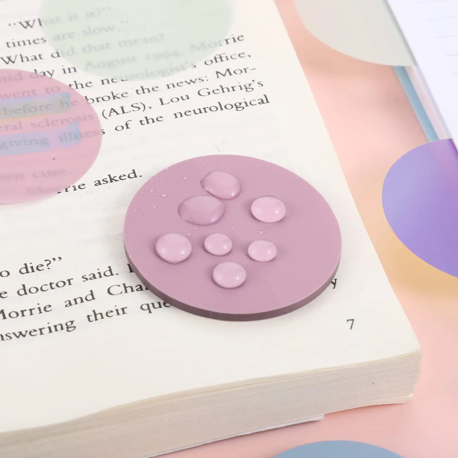 800 Sheets 40 Colours Waterproof Transparent Circular Sticky Note Pads Notepads Journal Student Stationery Office Supplies