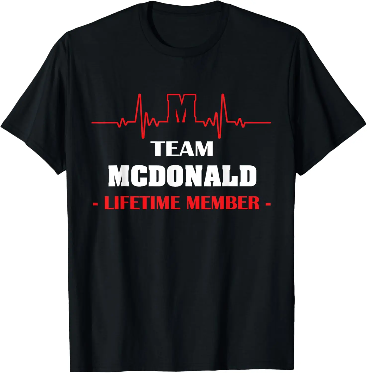 チームマクドナルド生涯メンバーブラッドコンプリートファミリーTシャツ