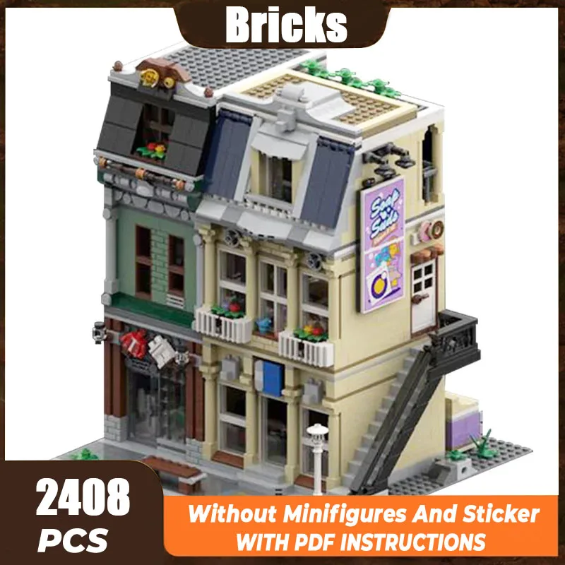 Moc Building Bricks Street View Model Electronics Store Technology Modular Blocks Gifts Toys For Children DIY Sets Assembly