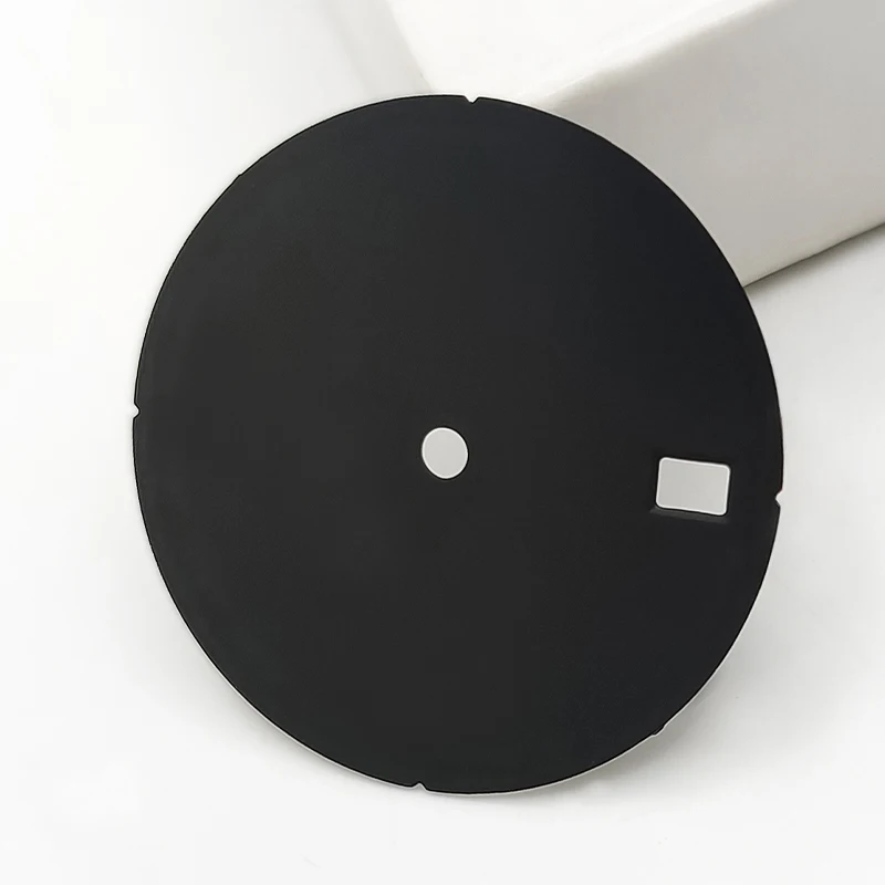 28.5 مللي متر أسود ماتي نافذة تاريخ واحدة ساعة الطلب ل NH35 NH36 7S26 4R35 4R36 حركة SKX007 SKX009 SKX011 أجزاء وزارة الدفاع