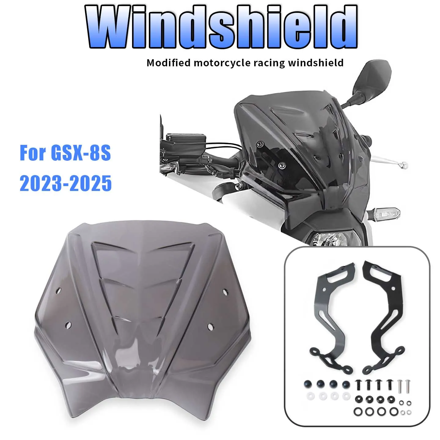 Für GSX 8S 2025 GSX-8S gsx 8s 2023-2025 Motorrad-Windabweiser Windschutzscheibe Frontscheibe Windschutz
