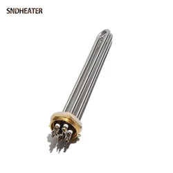 SNDHEATER DN32 /DN40 Solar Water Heater Rod 220v 380v Oil Immersion Heating Tubular Pipe 3-12KW for Hot Water Heating Radiator