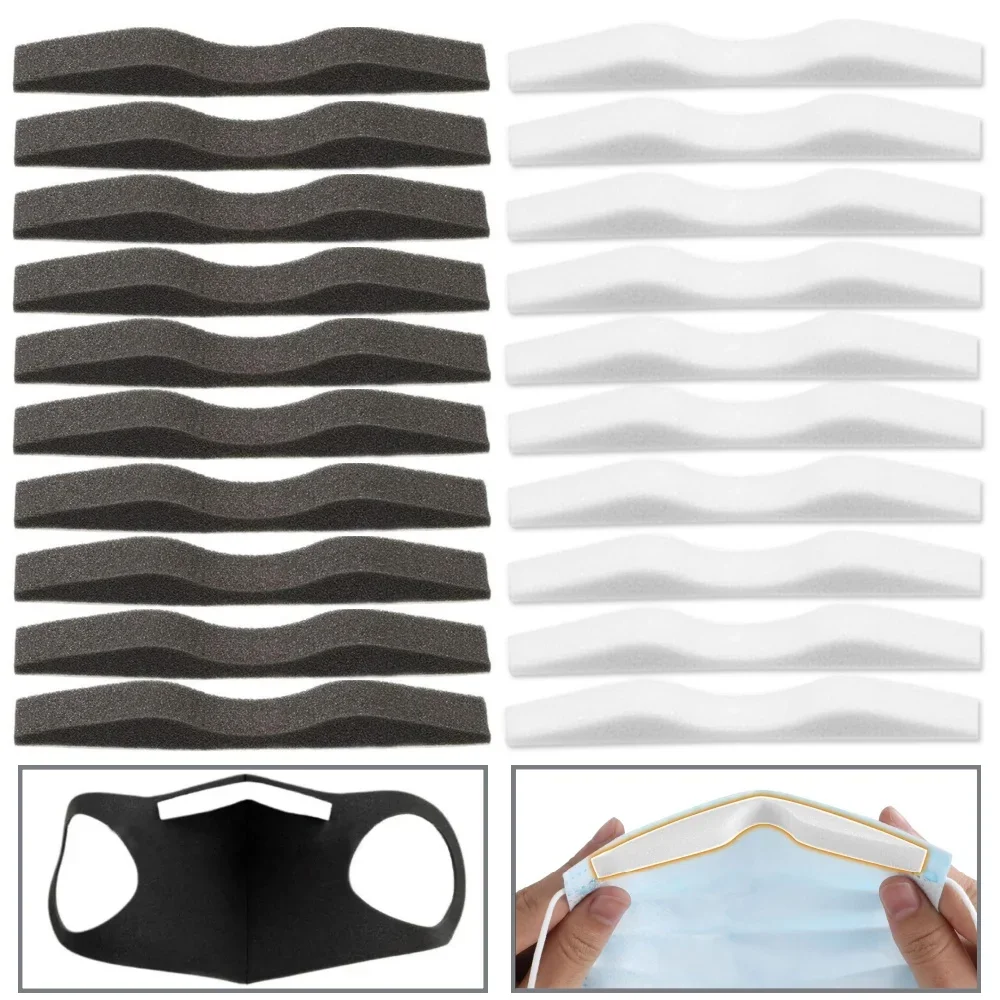 50Pcs Anti Fog Soft Strip Glasses Magic Anti Haze Mask Sponge Strips Disposable 3D Self-Adhesive Nose Bridge Pads for Mouth Mask