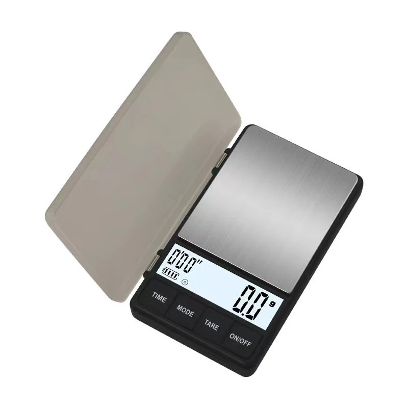 1000X0.1g Pocket Small Coffee Scale Stainless Steel Electronic Scale with Timer Function Portable LCD Digital Espresso Scale