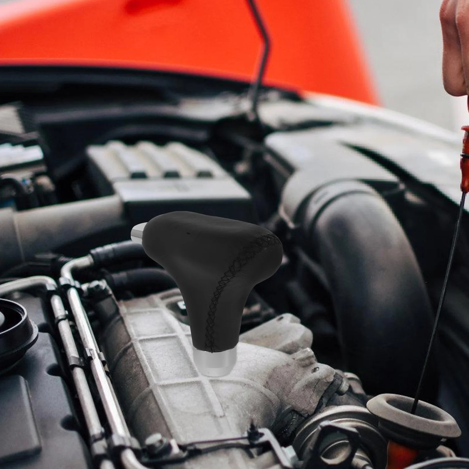 

Pu Automatic Gear Knob Car Interior Accessory Durable Metal Construction Easy Install Universal Fit For Most Vehicles