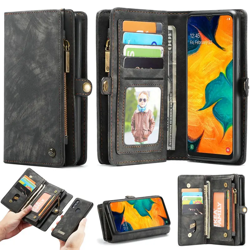 

Luxury Wallet Card A21s A20e Flip Cover For Samsung Galaxy A72 A71 A51 Case Detachable Leather Back Cover For Galaxy A52 A21case