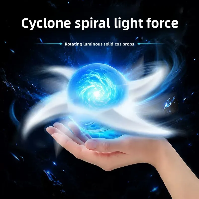 Rotating Spiral Light Blade LED Glow Shuriken Cosplay 7 RGB Color Changing Light Up Star Toy Prop Gift