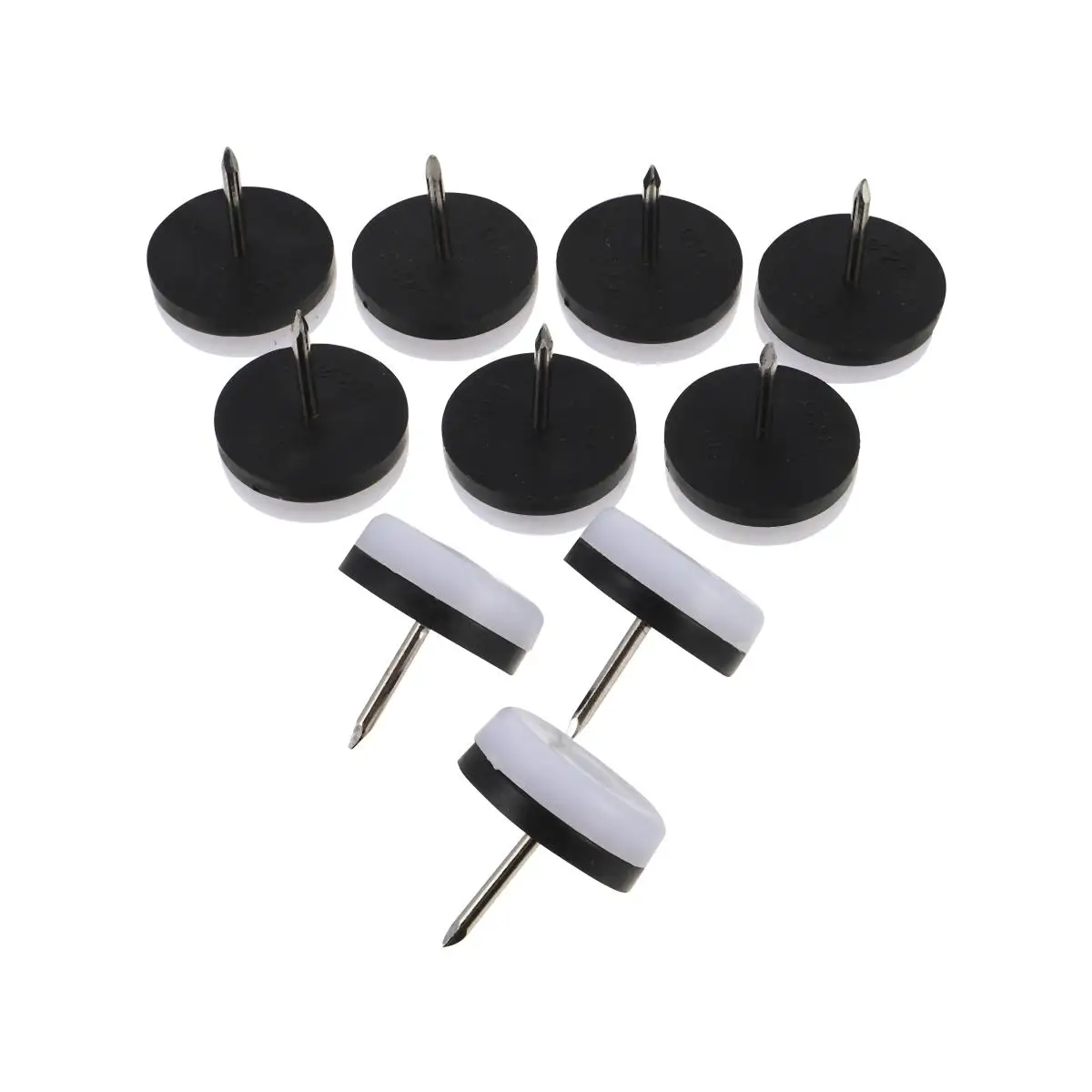 

40 шт. противоскользящие защитные приспособления для мебели, белая шумозащитная металлическая булавка для ножек стола, стула, мебельная накладка