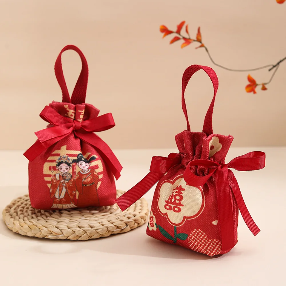 

Chinese Candy Bag Chinese Wedding Candy Box Favors Bag Non Folding Velvet Candy Bag For Jewelry Wedding Party