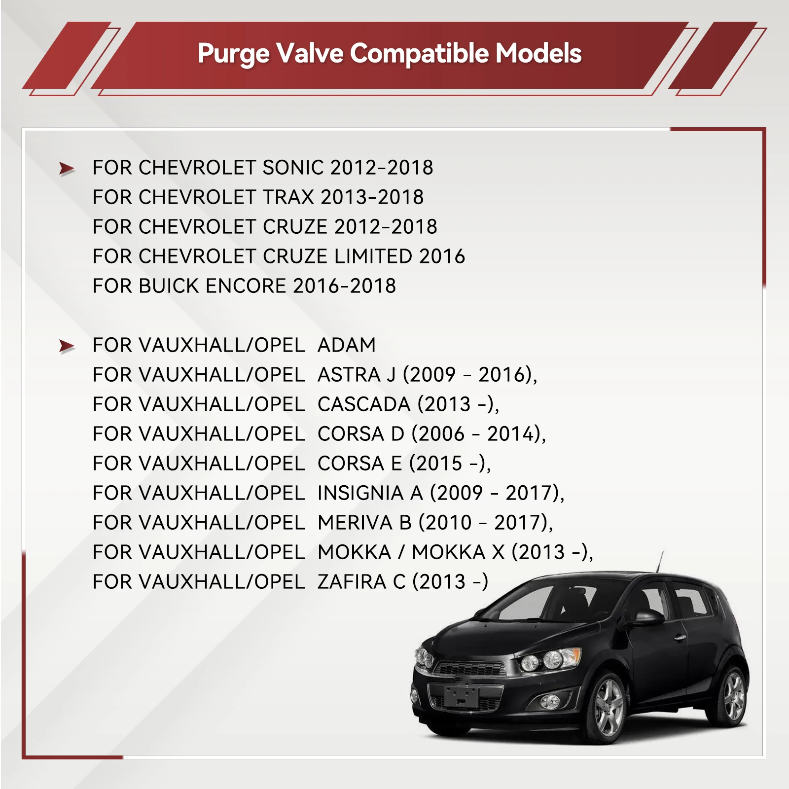 Elektrozawór upustowy pochłaniacza oparów do Buick Encore Chevy Chevrolet Cruze Sonic 1.4L Vauxhall OPEL 55573017 0280142505 55576071 — zdjęcie 7