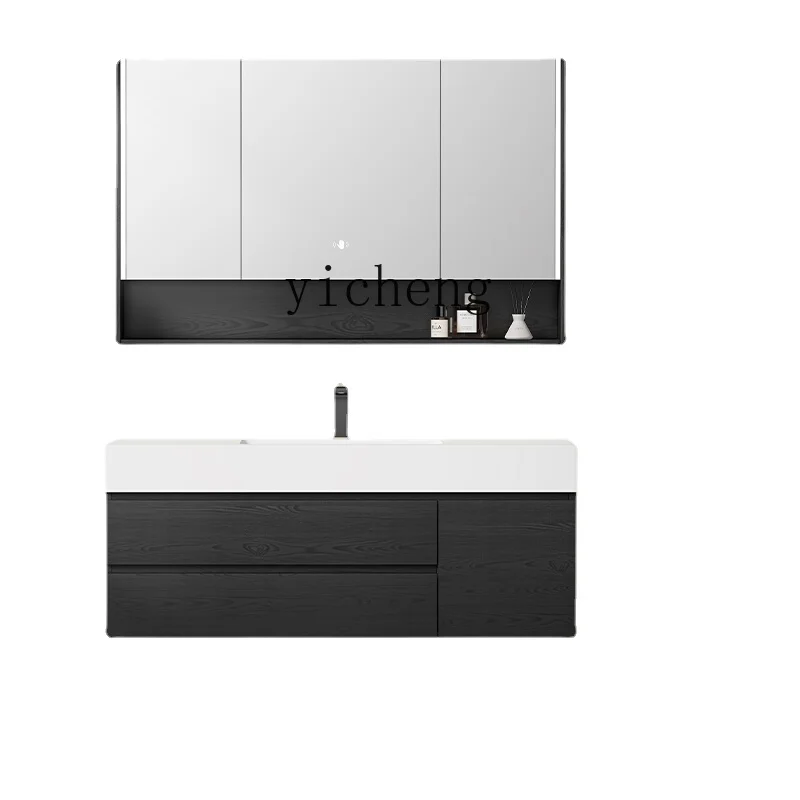 XL Bathroom Cabinet Combination Integrated Seamless Basin Modern Bathroom Wash and Wash Bathroom Washbasin