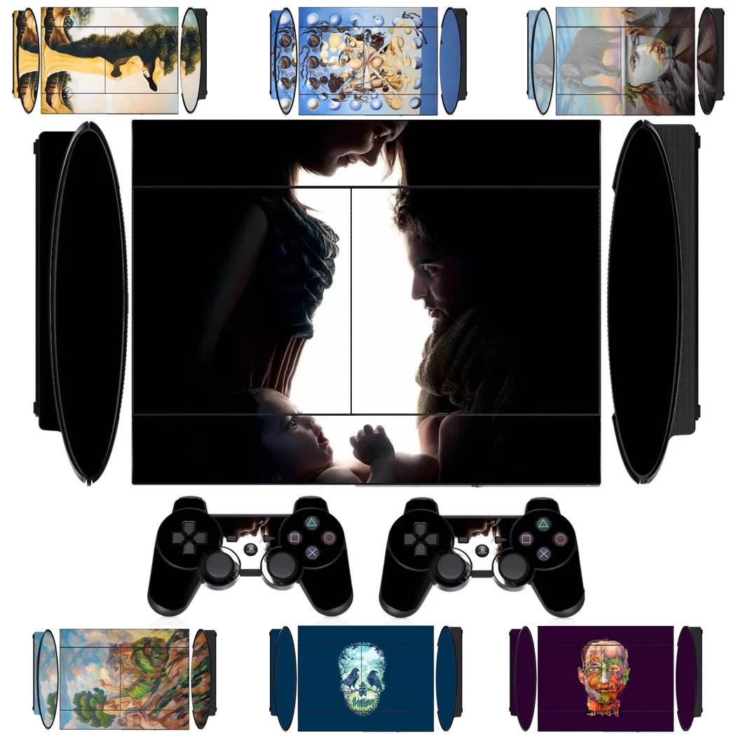 Visual Sense 1877 Vinyl Skin Sticker Protector for Sony PS3 Super Slim and 2 Controller Skins Stickers