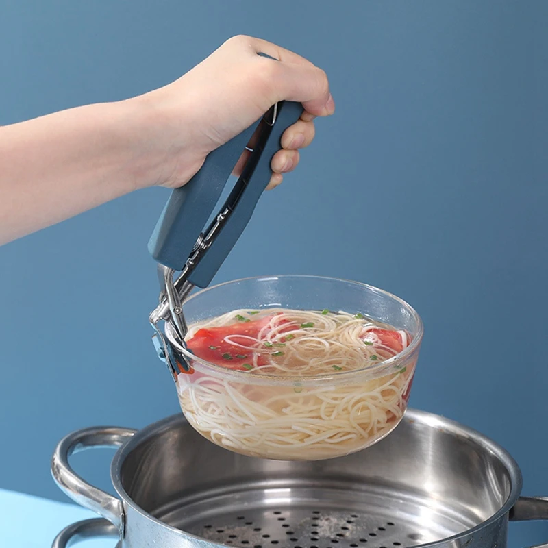 Stainless Steel Bowl Picker Dish Clamp Lifting Plate Clamp Non Slip Anti-Scald Clip To Take Kitchen Gadgets Easy Install