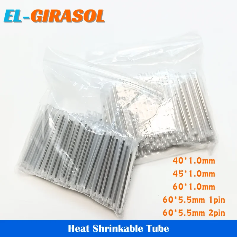 Heat Shrinkable Tube 40mm 45mm 60mm 1pin 2pin Smoove Fiber Optic Splice Protector Tubo Cable Heat Shrink Tube Protector Sleeves