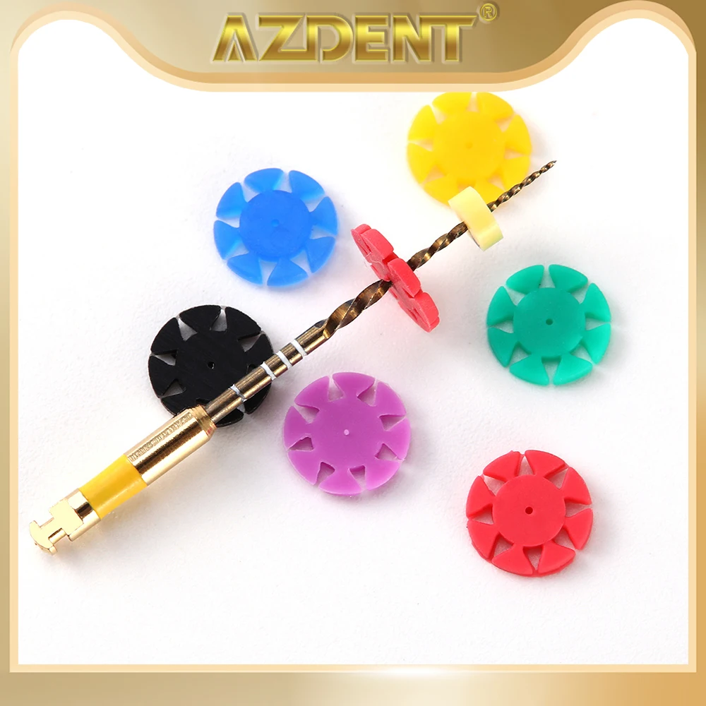 

AZDENT 100pcs Dental Root Canal File Marking Circle Ring Disinfection Silicone Counting Stopper (Not Including the Files)