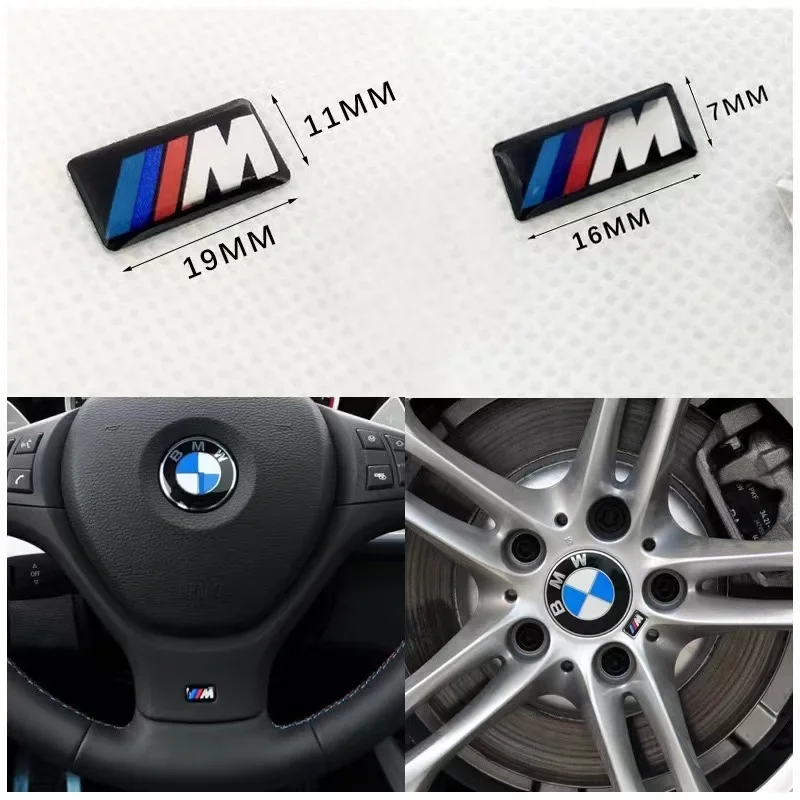 Centro de adesivos para volante, 3D Metal Car Badge, Painel de decoração, Hub Caps, BMW M Logo, E28, E30, E34, E36, E39, E46, E52, E93, F10