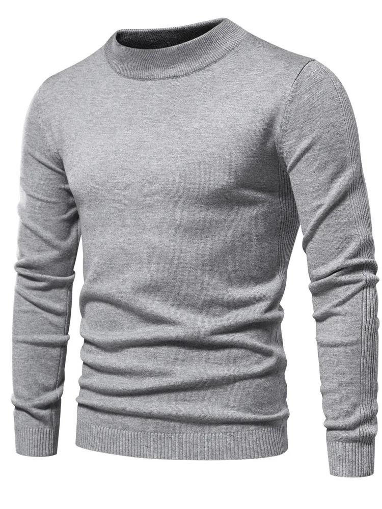 

Теплый вязаный свитер Thiened для мужчин, приталенный, с длинным рукавом, средней длины, осенне-зимний, модный, повседневный, разноцветный трикотаж