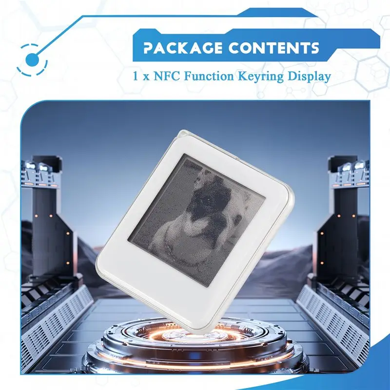 DIGIT-NFC Function Keyring 1.54-Inch Three Color Display Screen Image Wireless Transmission Keychain Ink Screen