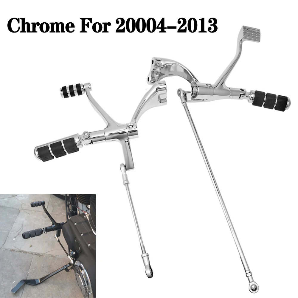 Motorcycle Chrome Forward Control Peg Levers Linkages Kits For Harley Sportster Iron XL 883 1200 Nightster XL883C 2004-2013 2012