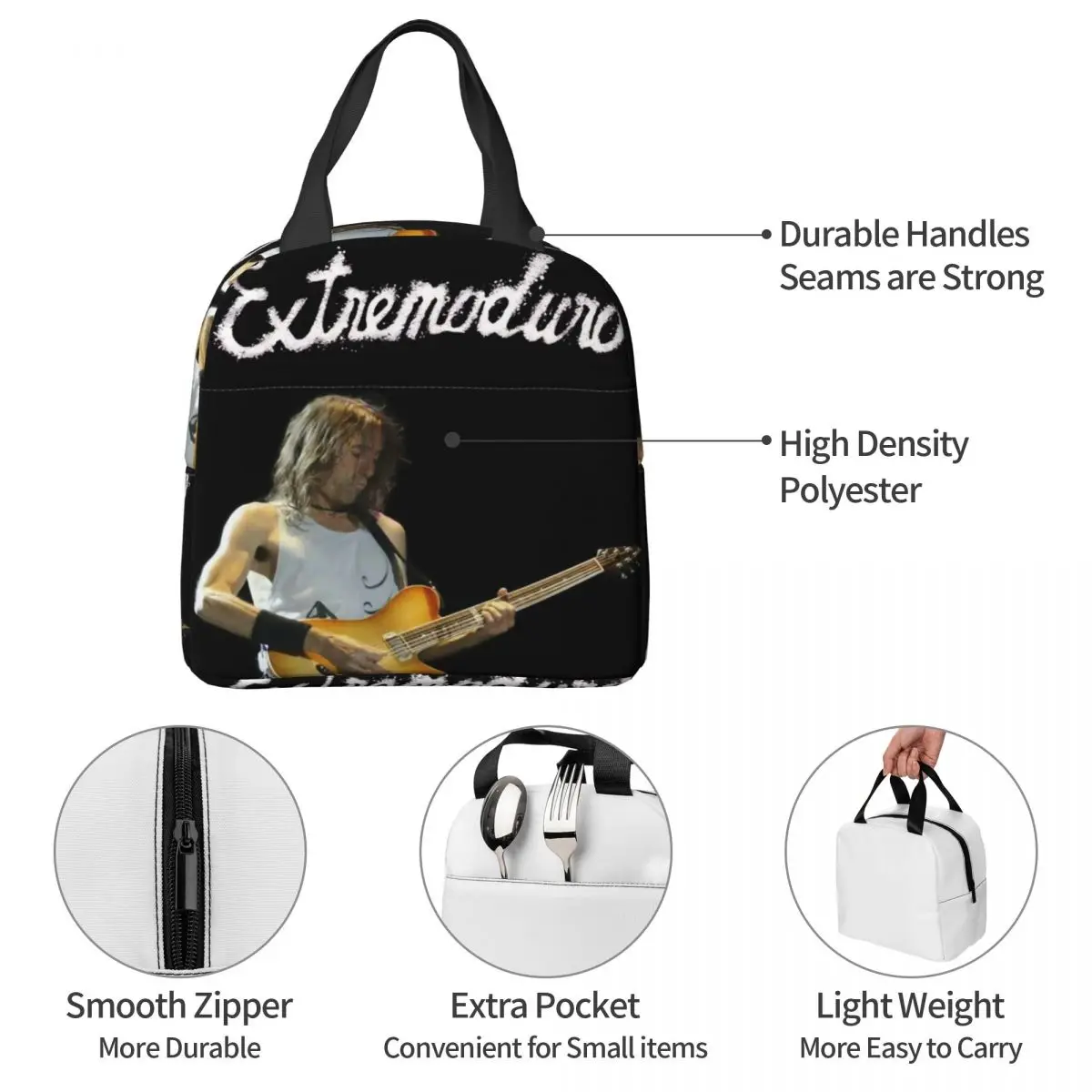 Boîte à déjeuner Extremoduro Rock Band, accessoires de tournée, conteneur à déjeuner, refroidisseur décontracté, boîte à Bento thermique pour le bureau