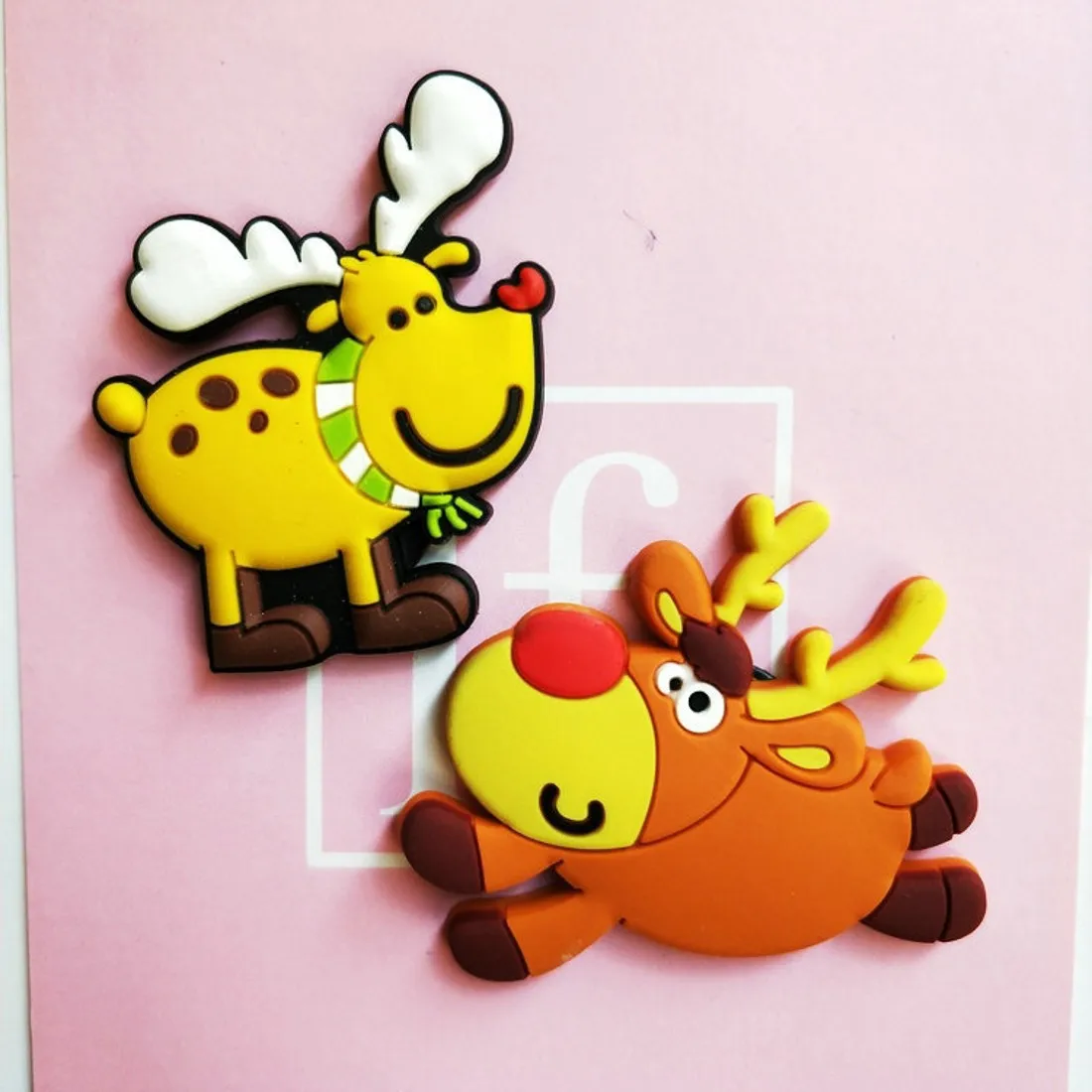 Lovely Cartoon Merry Christmas 5cm Small Size Kitchen PVC Refrigerator Magnetic New Year Celebration Home Stickers Decoration