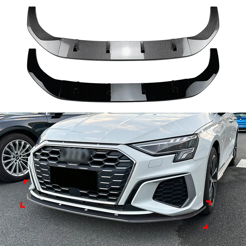 

Сплиттер для переднего бампера Audi A3 S3 8Y 2021 2022 2023