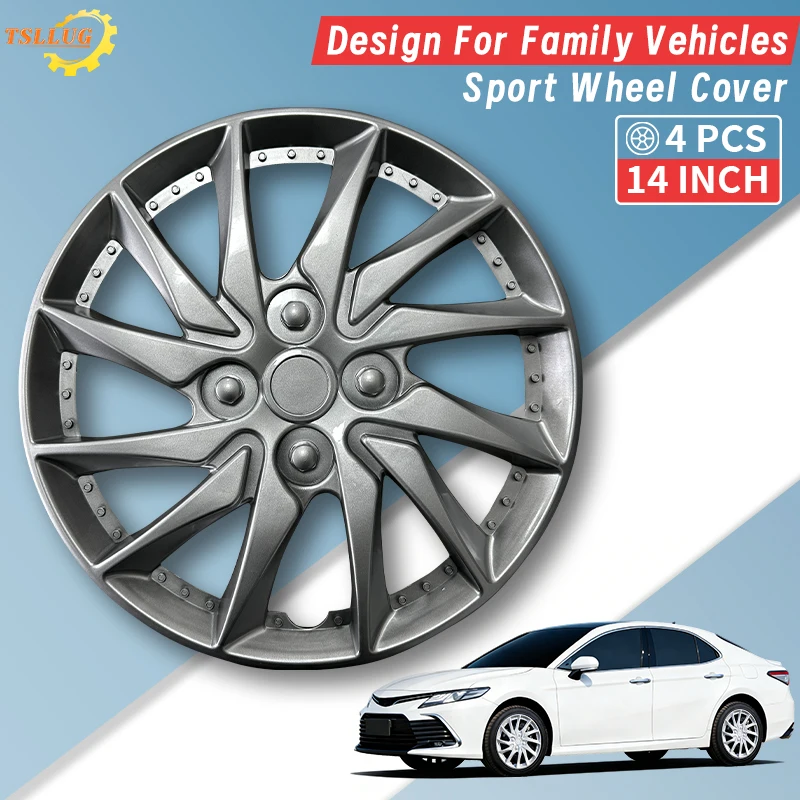 

14 Inch YD Style Wheel Covers for Steel Iron Rim Wheel Cover Set of 4 Design for Honda Volkswagen,Chevy,Mazda,Dodge Hub Caps