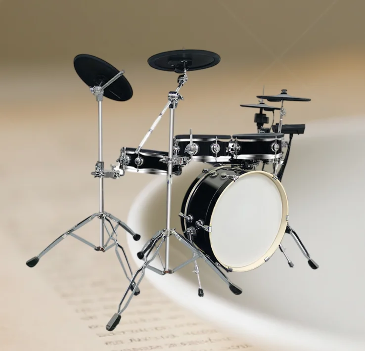 Wooden Shell Electronic Drum 5-Drum 4-Cymbal Electronic Drum Set for Home Practice