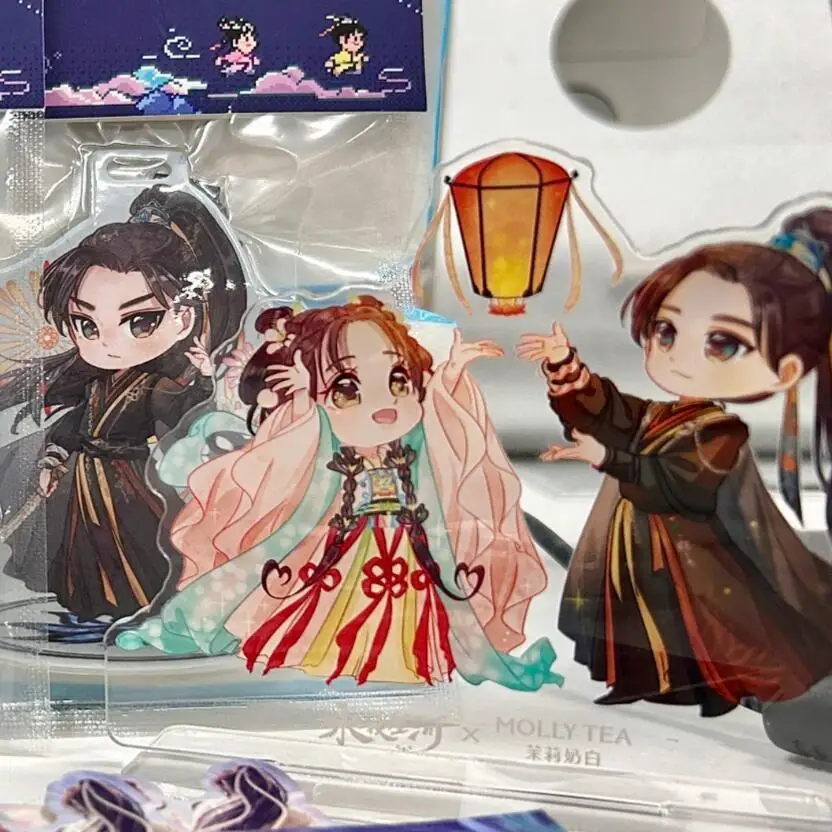 2Pcs/Set Yong Ye Xing He/Love Game in Eastern Fantasy Ling Miaomiao&Mu Ziqi&Yu Shuxin&Ding Yuxi Couple Acrylic Stand