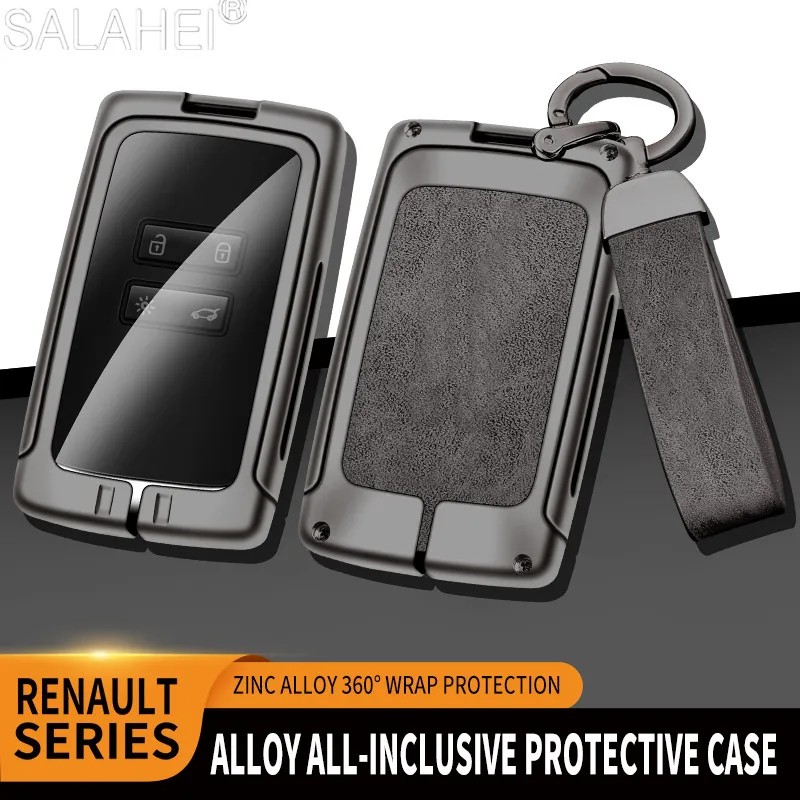 Metal Car Key Case Bag For Renault Koleos Captur Megane Clio Scenic Talisman Kangoo Laguna Twingo Arkana For Dacia Sandero Card