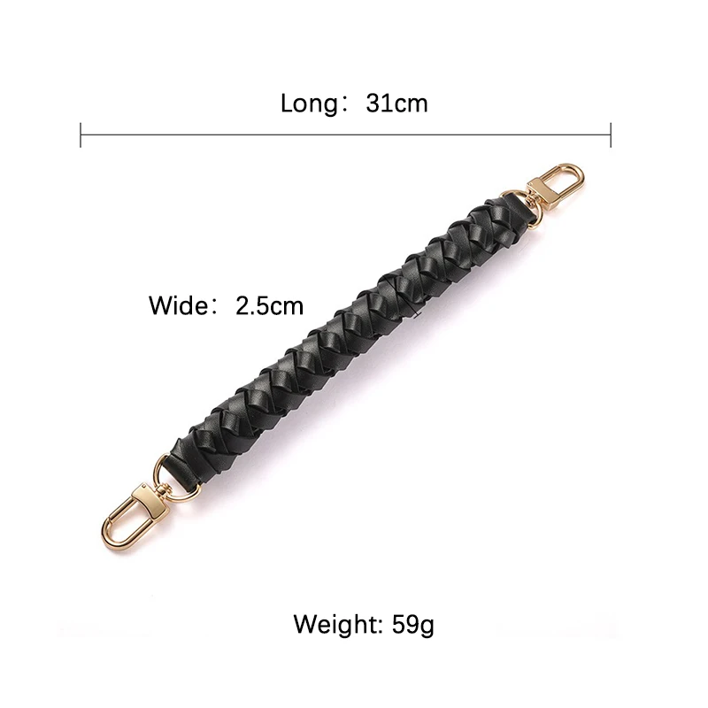 EverToner Black Woven Braided Handle Strap For Neoeoe  Bucket Bag Women Handbag Lady Bucket Bag Purse Tote Accessories