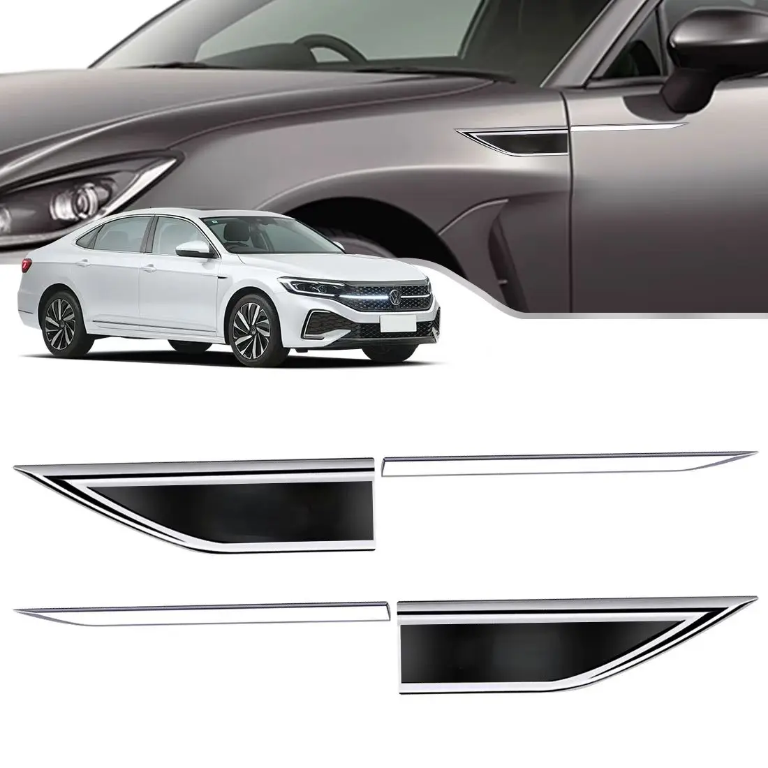

car accessories Cars Metal Material Customizable Patter Auto Fender Side Emblem Blade Decorative Sticker Universal