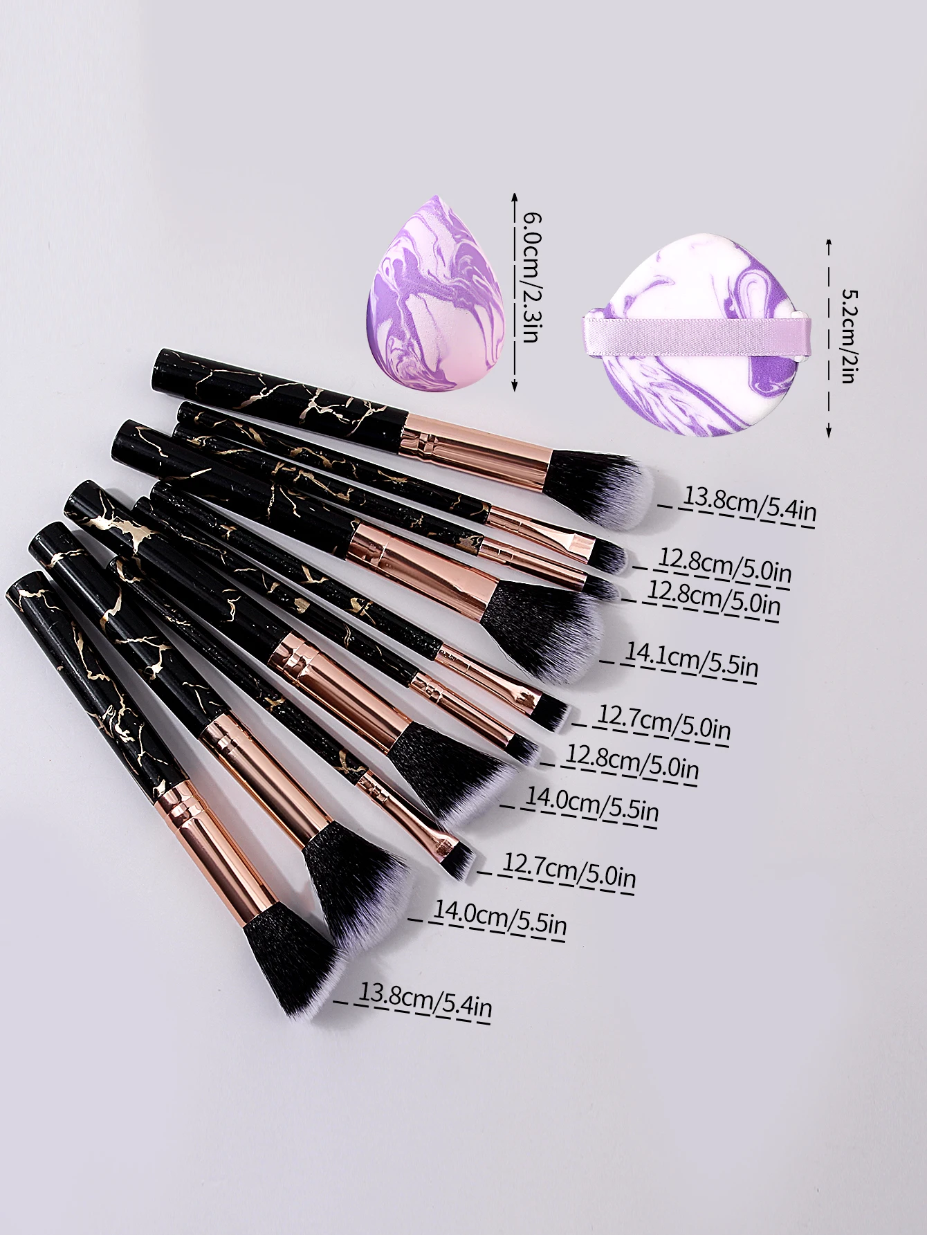 12pçs conjunto de pincéis de maquiagem multiuso de alta qualidade e esponja de dupla finalidade seca e molhada, ferramenta de beleza para maquiagem em pó