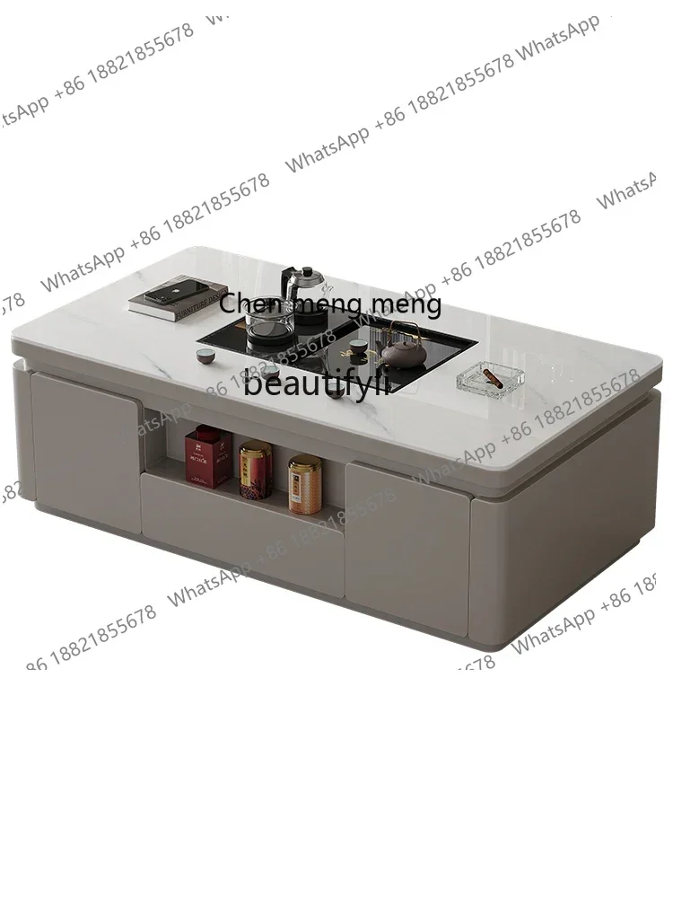 New arrive Simple voice-activated intelligent lifting coffee table Fully automatic  Kung Fu   Integrated multi-functional coffee
