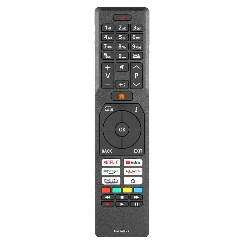 RM-C3604 For JVC Remote Control Replacement With NETFLIX PrimeVideo YouTube Buttons, For JVC Ultra HD 4K Smart LED TV