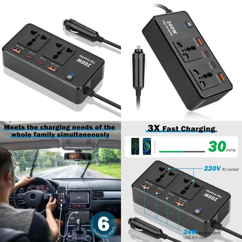 

Высокоэффективность автомобильного инвертора DC12V в AC220V CAR.