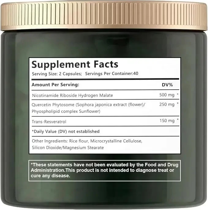 1 bottle of nicotinamide riboside capsules to improve energy metabolism improve digestive system and promote fat consumption