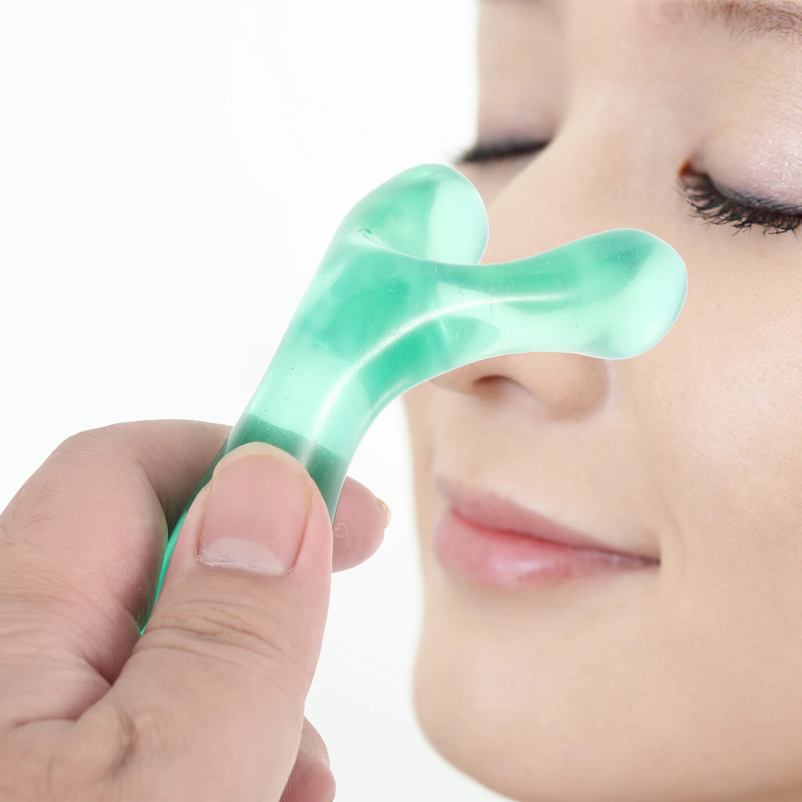 Resin Nose Massager Facial Beauty Tool For Nose Scraping Portable Skin Care Stimulation Smooth Handheld Scraper