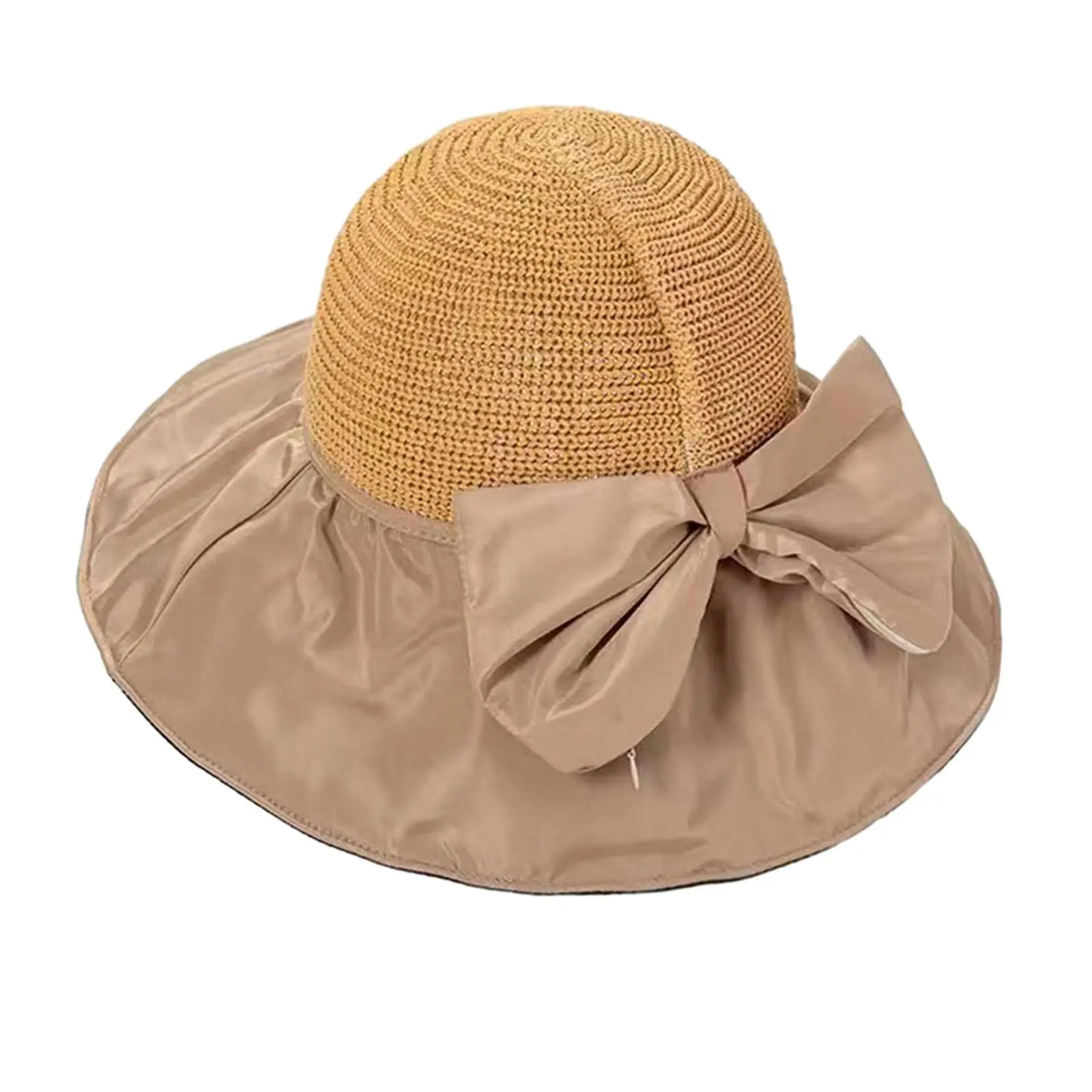 Womens Wide Brim Sun Hat Floppy Beach Hat Comfortable Casual Sun Protective Fishing Cap for Commuting Hiking Vacation Picnic