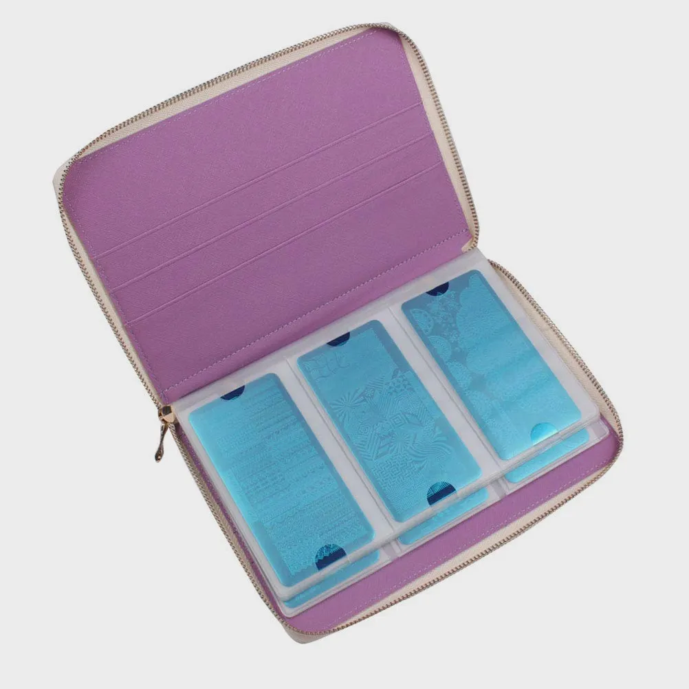 

1 шт. Премиум-чехол для хранения трафаретов для стемпинга, штампов и форм для нейл-арта, квадратный