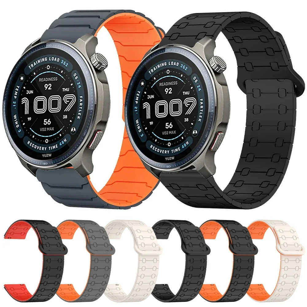 22 mm Silikonarmband für Amazfit Balance/Balance 2 Uhrenarmband GTR 4 2 2e 3Pro GTR 47 mm Amazfit Bip 6 46 mm Magnetschlaufenarmband