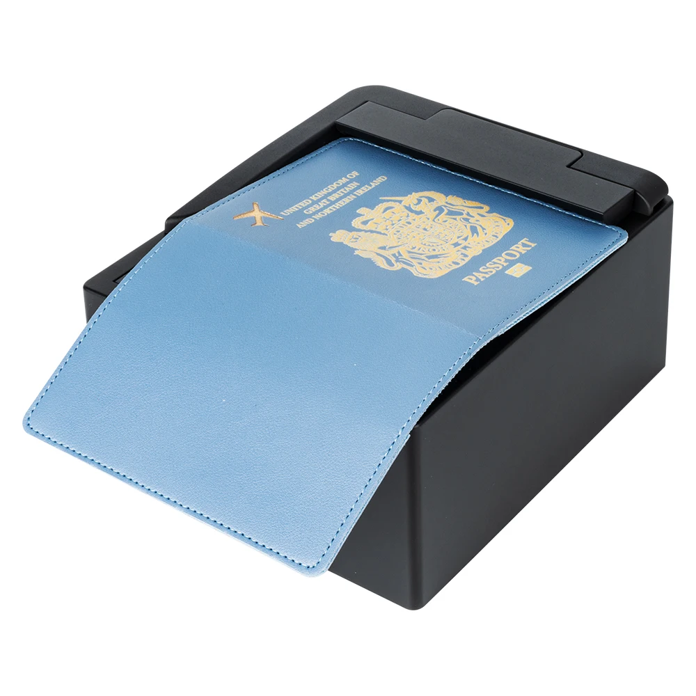 Free SDK With RFID Full Page MRZ Car Sensor Passport Reader Passport Reader And ID Card Scanner, Auto Detect And Scan Airport