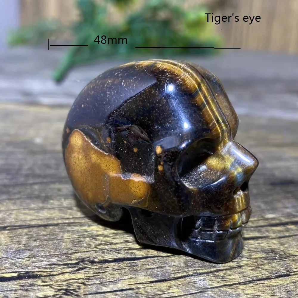 Skulls Bloodstone Stone Natural Black Tourmaline Obsidian Crystal Cranium Mineral Reiki Meditation Energy Home Decor For Room