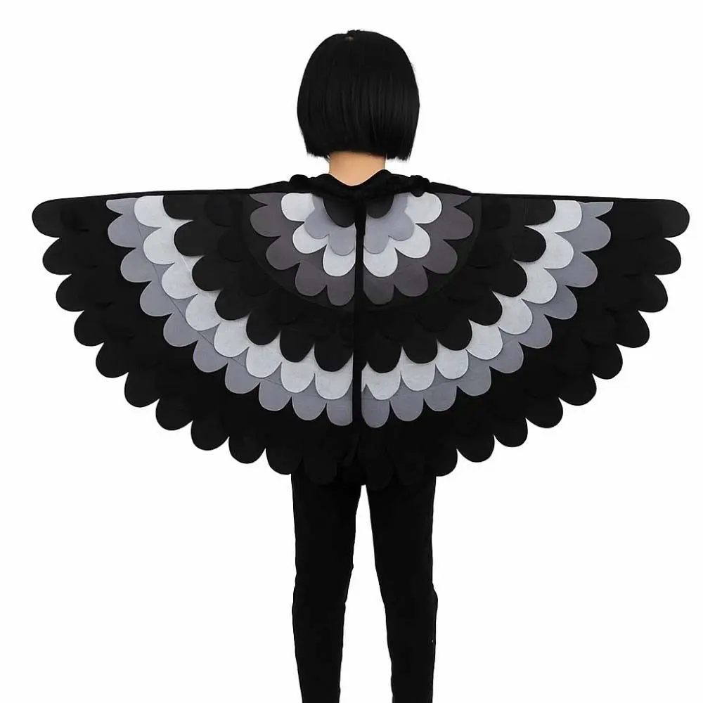 Creative Felt Cloth Halloween Cloak with Mask Robe Owl Halloween Children Costume Bird Wings Cosplay Cape Mask Set Kid Gifts