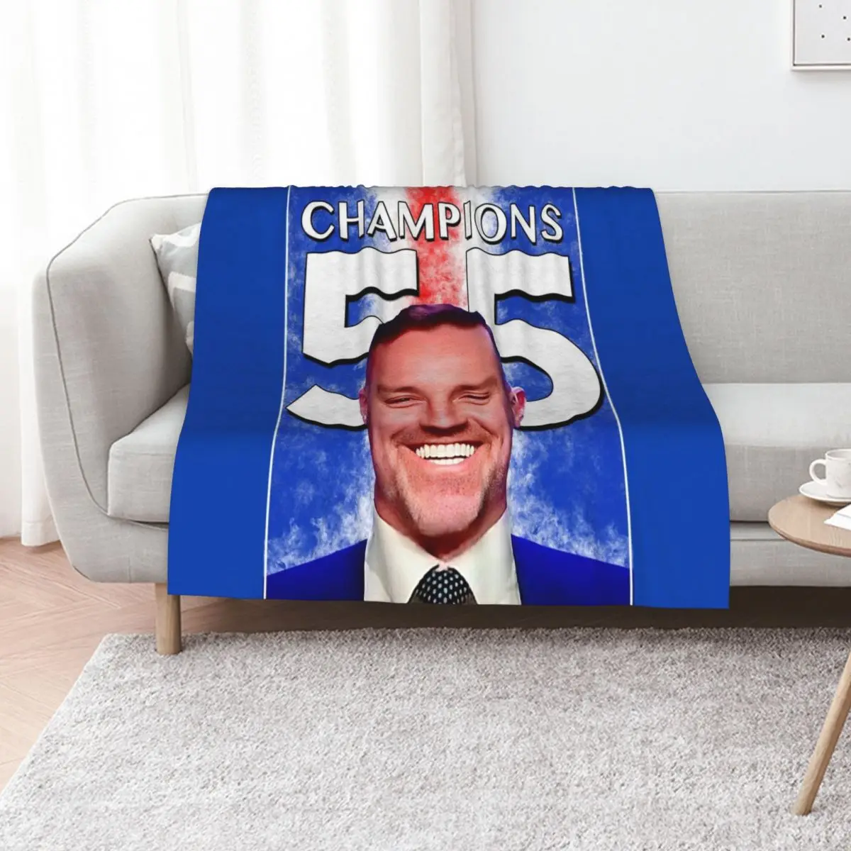 Glasgow Rangers Champions 55 Throw Blanket decorative Beautifuls Designers Retros Soft Blankets