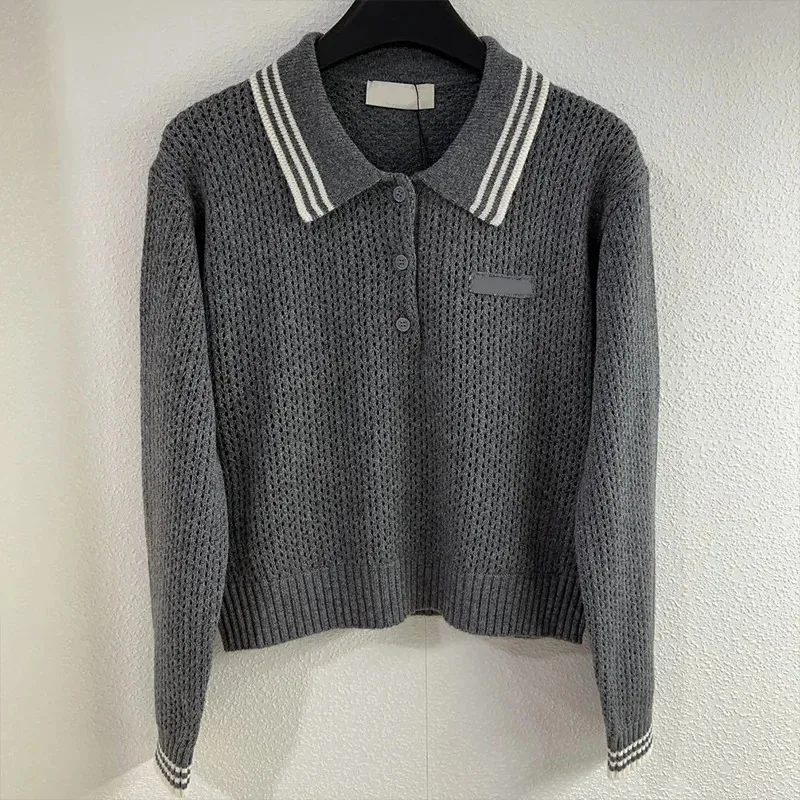

High quality women's 100% Merino Pure Wool POLO neck Pullover Sweater New Casual Knitted Top luxury and comfortable 104009