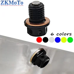 M12*1.5 CNC Engine Crankcase Magnetic Oil Drain Plug Bolt Screw Replaces  For Honda Kawasaki Yamaha Motorcycle Accessories